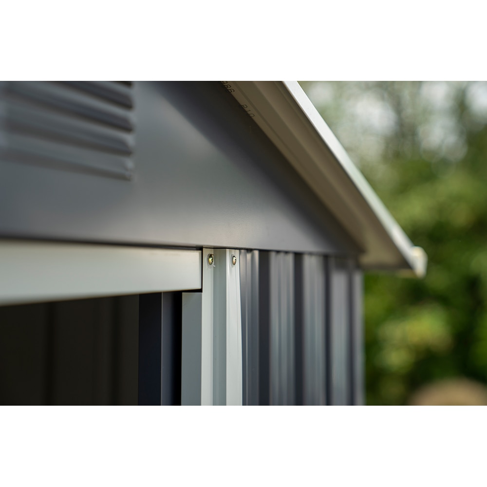 Casuta gradina PERGART Dresden II 86, metal, 174 x 236 x 206 cm, negru-gri