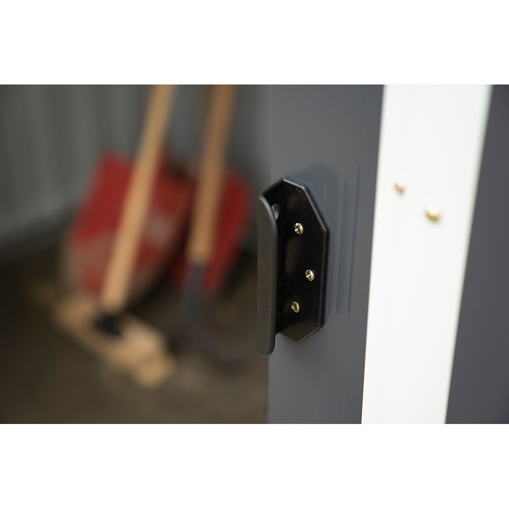 Casuta gradina PERGART Dresden II 86, metal, 174 x 236 x 206 cm, negru-gri