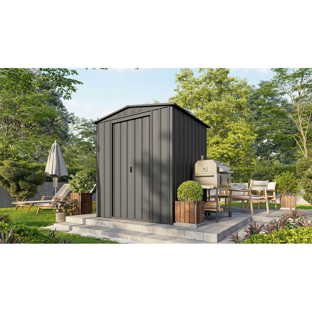 Casuta gradina GLOBEL Dream 6x5, metal, 184 x 154 x 193 cm, antracit