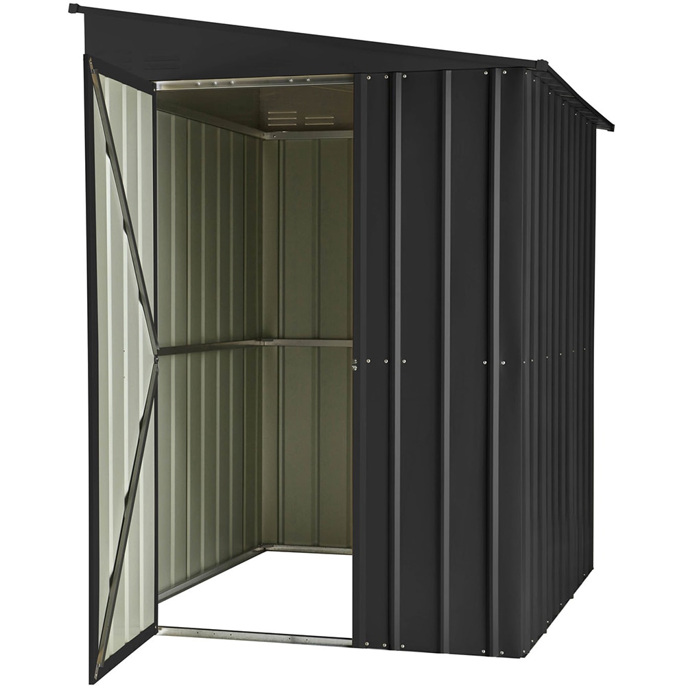 Casuta gradina GLOBEL Lean-On 5x6, metal, 155 x 180 x 203 cm, antracit