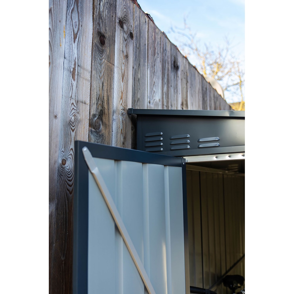 Casuta gradina GLOBEL Lean-On 5x6, metal, 155 x 180 x 203 cm, antracit