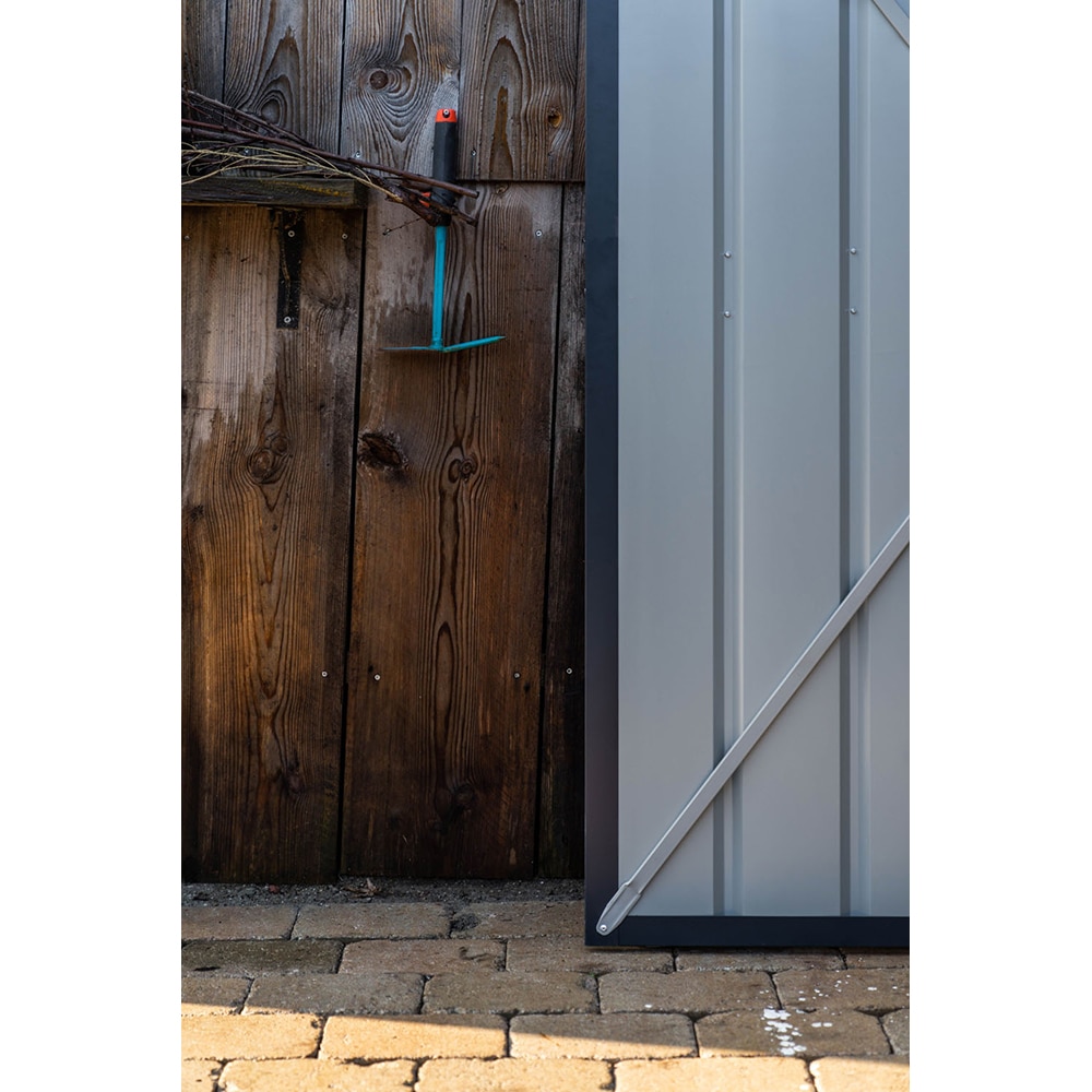 Casuta gradina GLOBEL Lean-On 5x8, metal, 155 x 242 x 203 cm, antracit