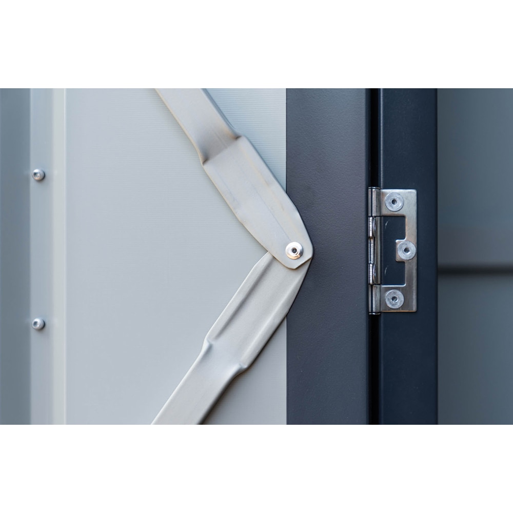 Casuta gradina GLOBEL Lean-On 5x8, metal, 155 x 242 x 203 cm, antracit