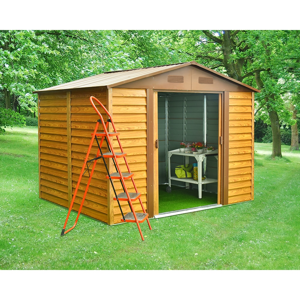 Casuta gradina PERGART Frankfurt II 911, metal, 323 x 278 x 215 cm, maro