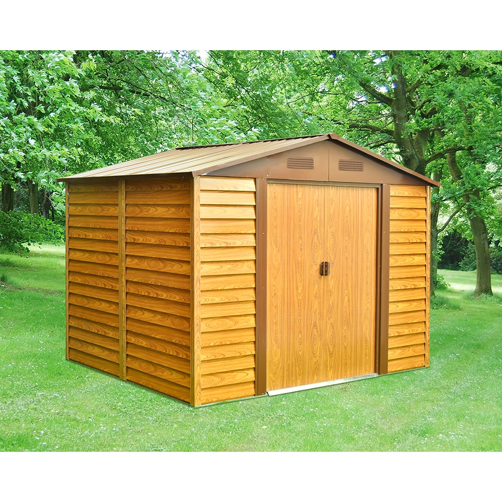 Casuta gradina PERGART Frankfurt II 911, metal, 323 x 278 x 215 cm, maro