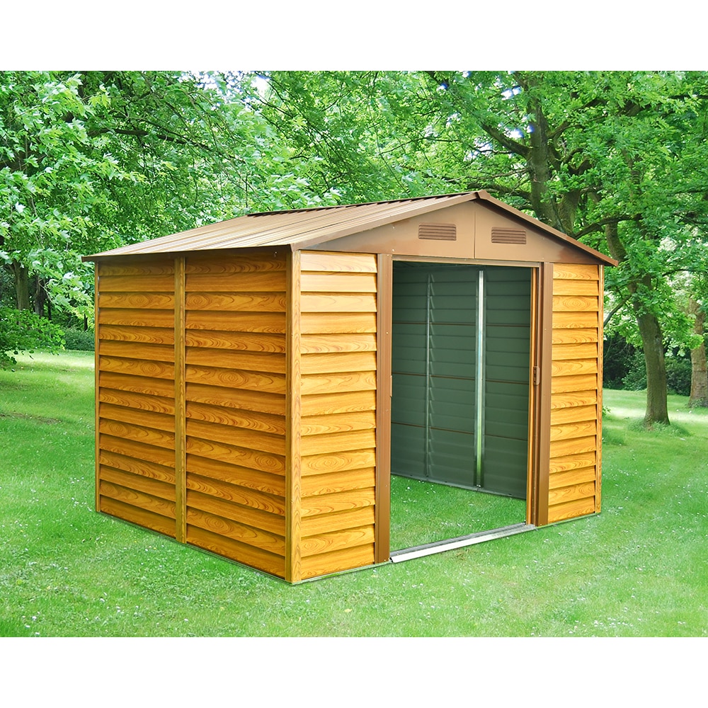 Casuta gradina PERGART Frankfurt II 911, metal, 323 x 278 x 215 cm, maro