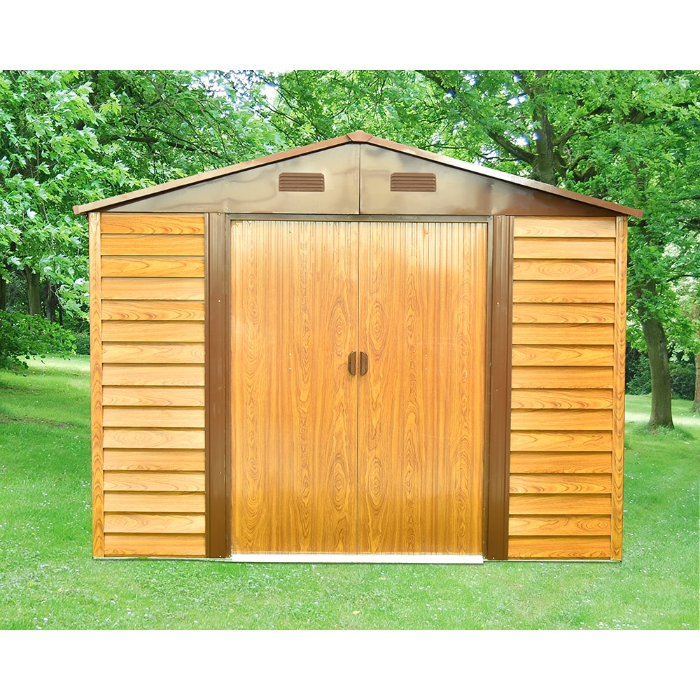 Casuta gradina PERGART Frankfurt II 911, metal, 323 x 278 x 215 cm, maro