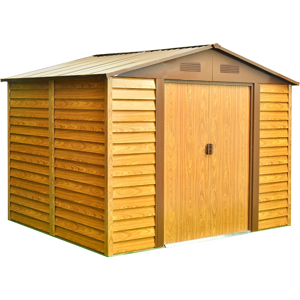 Casuta gradina PERGART Frankfurt II 911, metal, 323 x 278 x 215 cm, maro