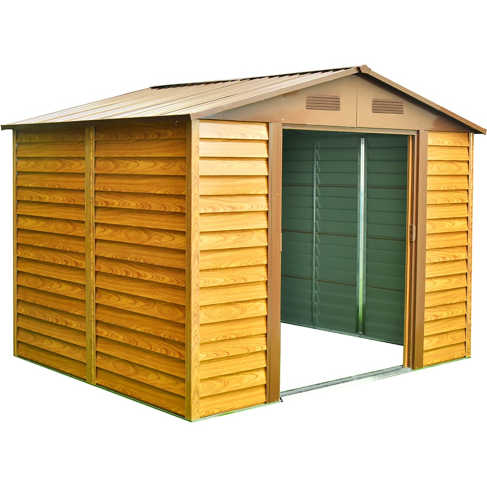 Casuta gradina PERGART Frankfurt II 911, metal, 323 x 278 x 215 cm, maro