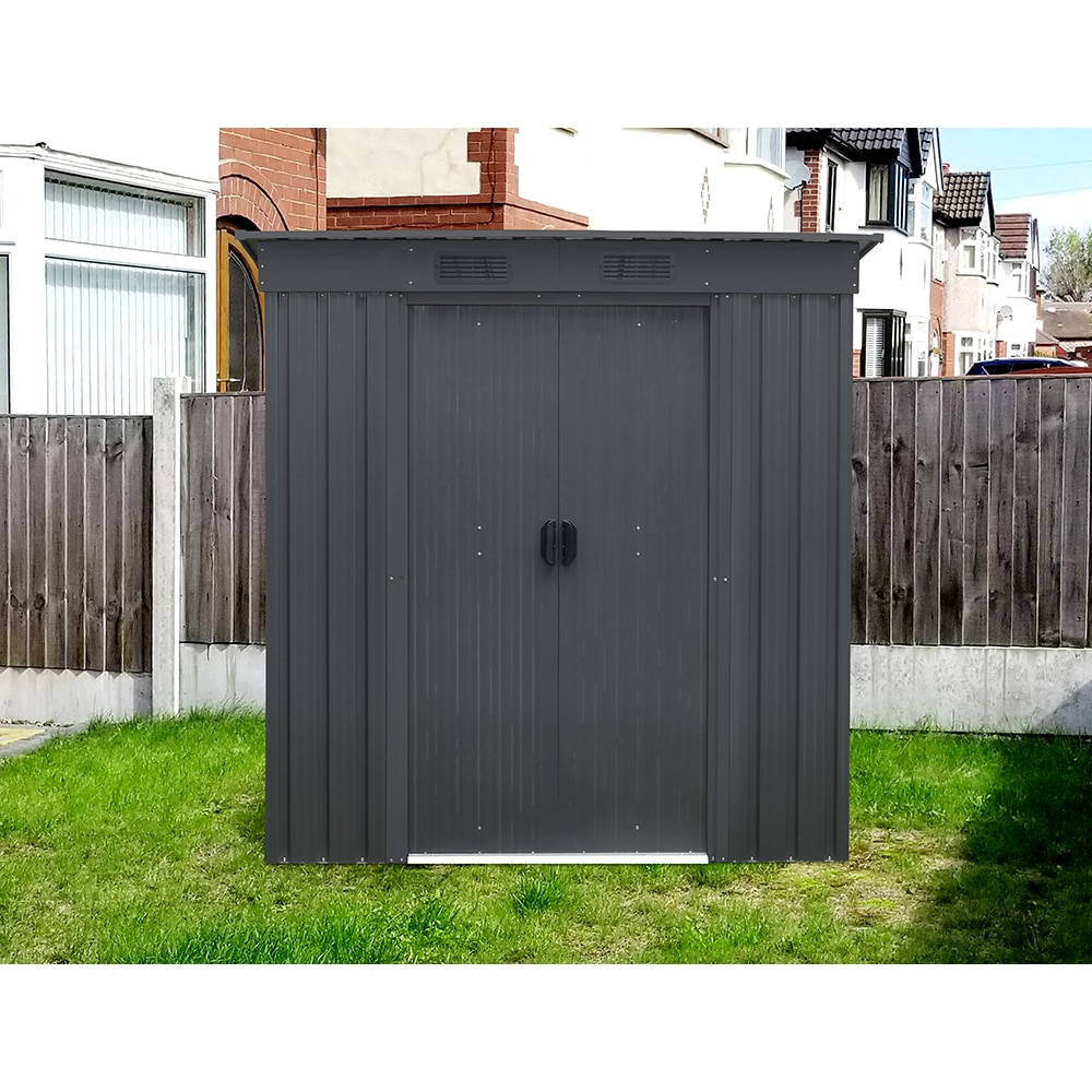 Casuta gradina PERGART Leipzig II 64, metal, 110 x 174 x 174 cm, antracit