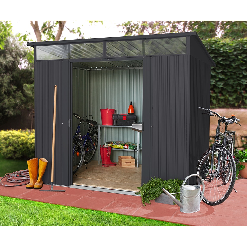 Casuta gradina PERGART Lubeck 86, metal, 194 x 238 x 203 cm, antracit