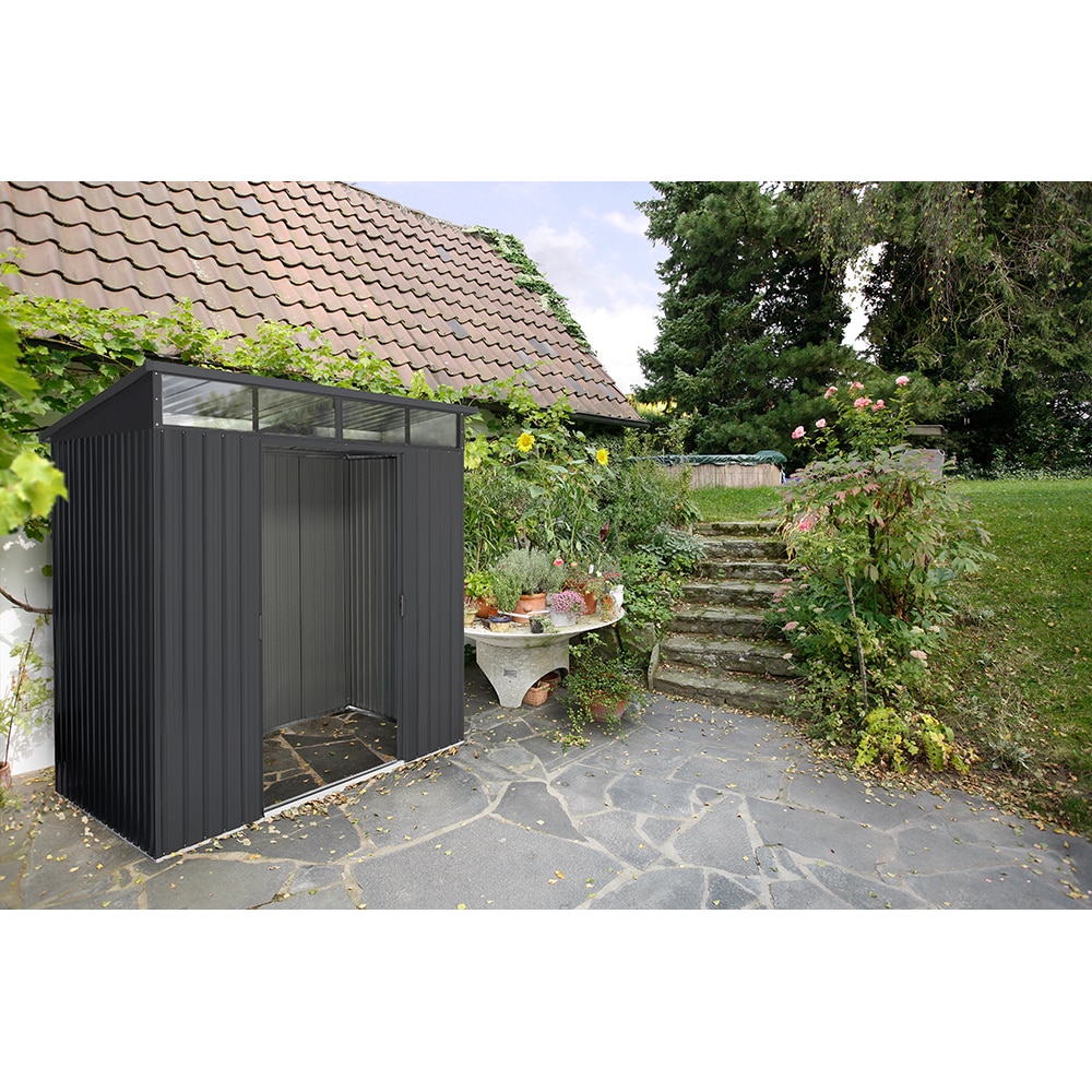 Casuta gradina PERGART Lubeck 86, metal, 194 x 238 x 203 cm, antracit