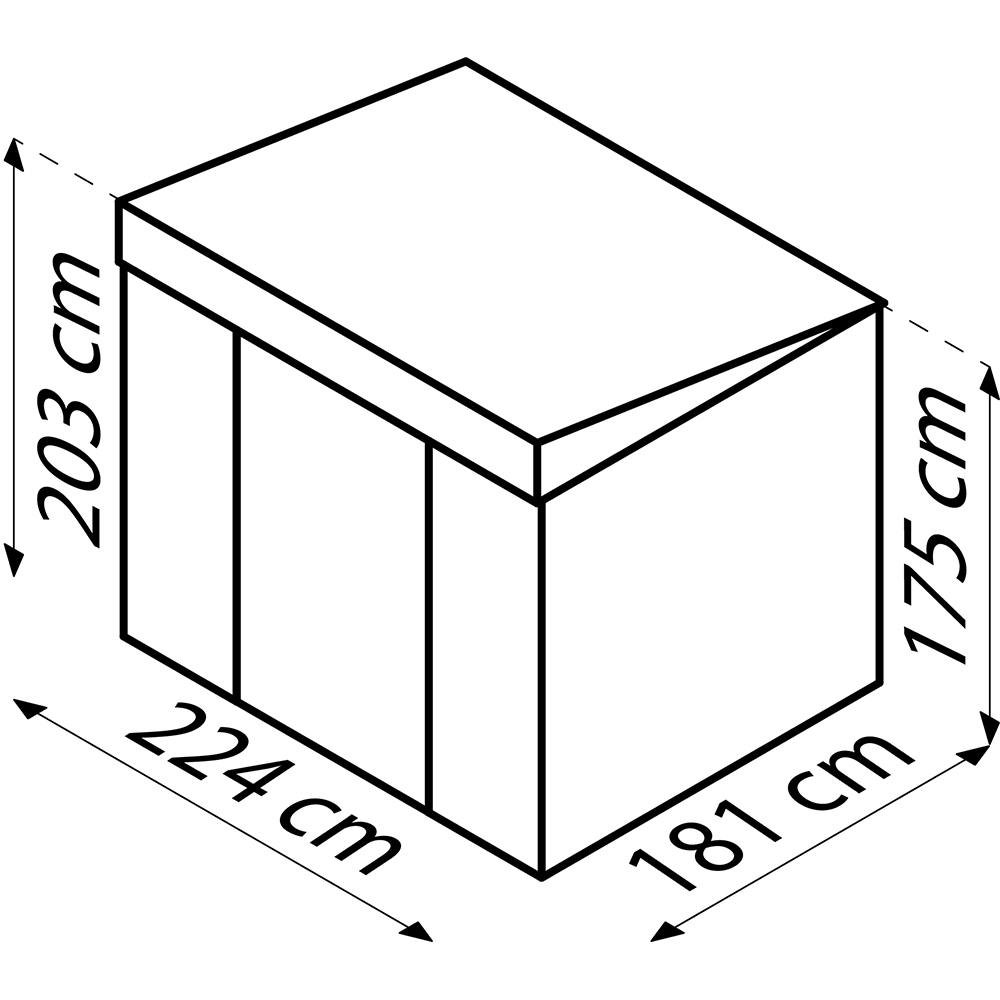 Casuta gradina PERGART Lubeck 86, metal, 194 x 238 x 203 cm, antracit