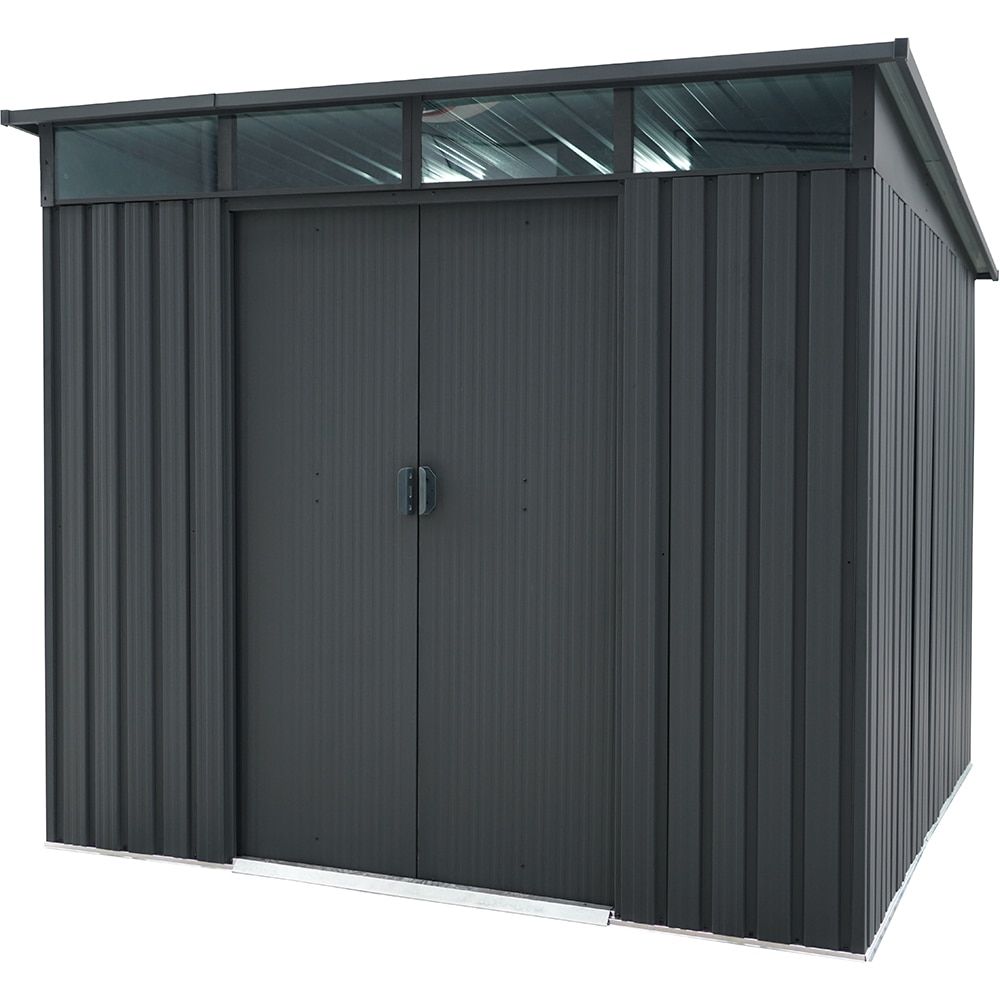 Casuta gradina PERGART Lubeck 89, metal, 278 x 238 x 203 cm, antracit