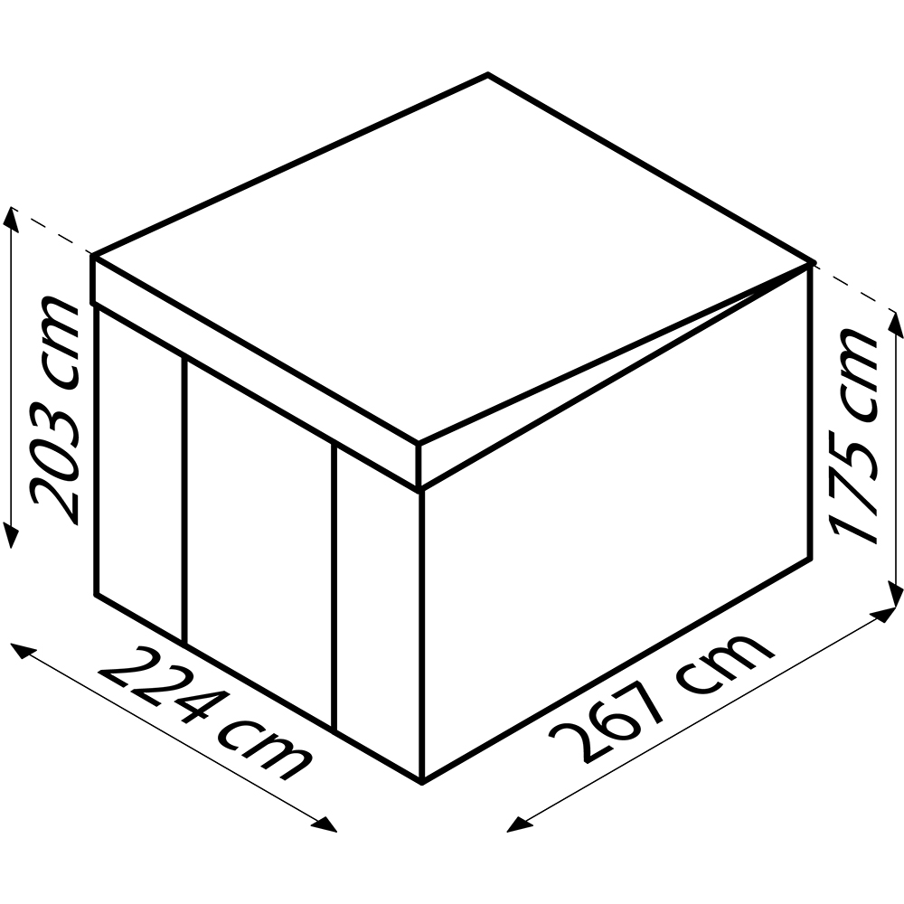 Casuta gradina PERGART Lubeck 89, metal, 278 x 238 x 203 cm, antracit