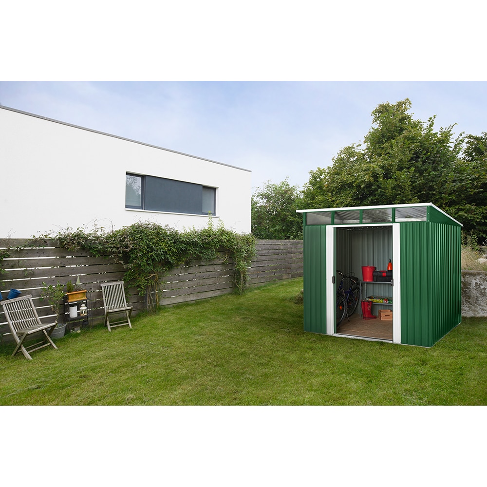 Casuta gradina PERGART Lubeck V 89, metal, 278 x 238 x 203 cm, verde