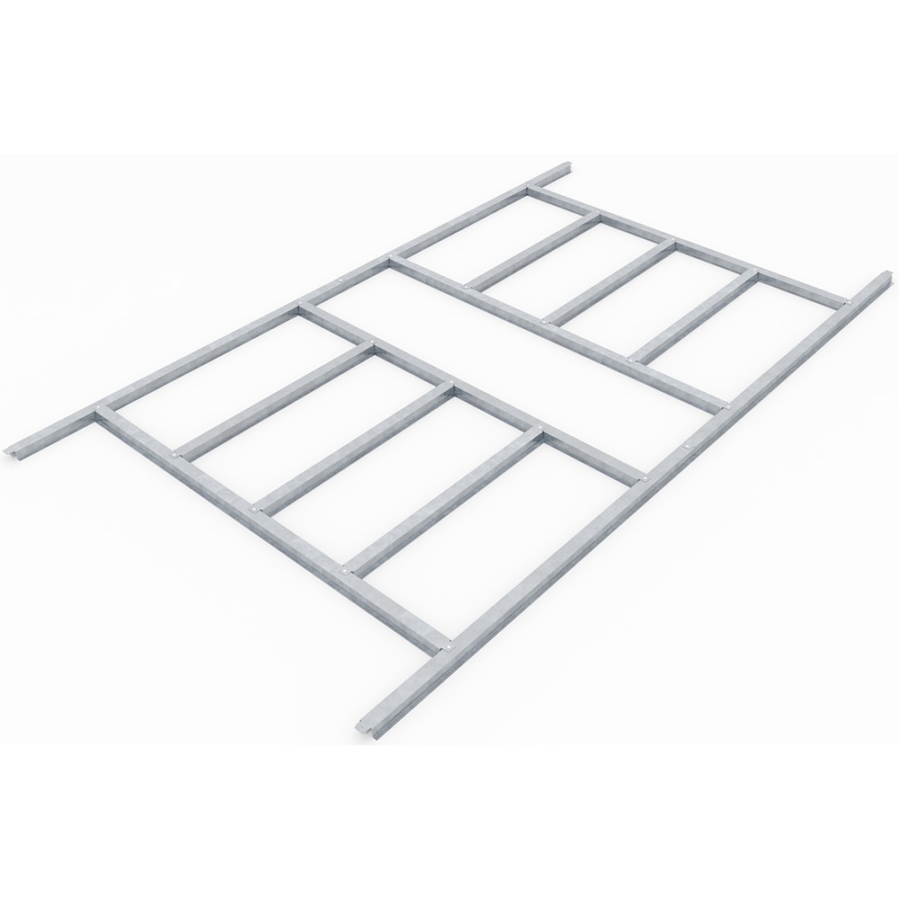 Cadru podea PERGART Lubeck 86, metal, 181 x 224 x 2.6 cm, negru-gri