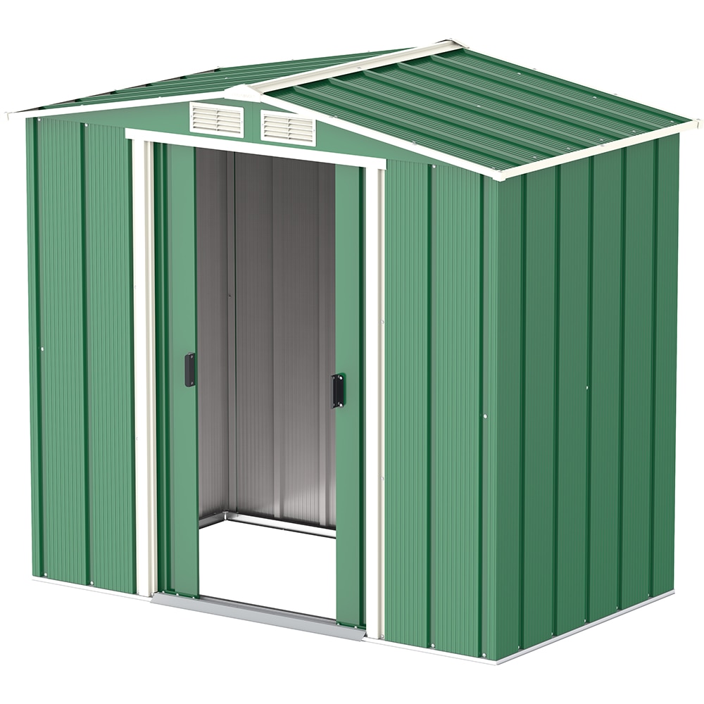 Casuta gradina DURAMAX Eco 6X4, otel, 202 x 122.2 x 180.5 cm, verde