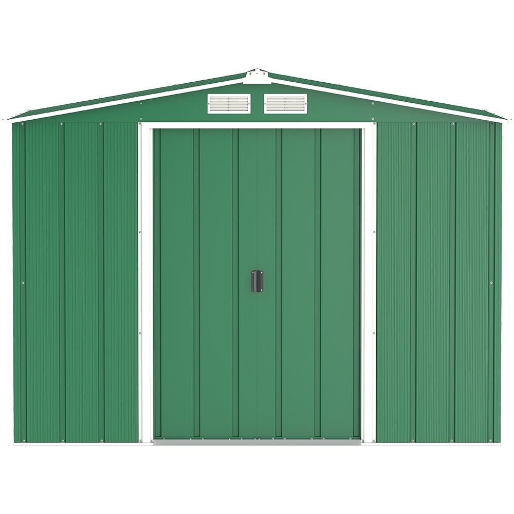 Casuta gradina DURAMAX Eco 8X6, otel, 262 x 182.2 x 191 cm, verde