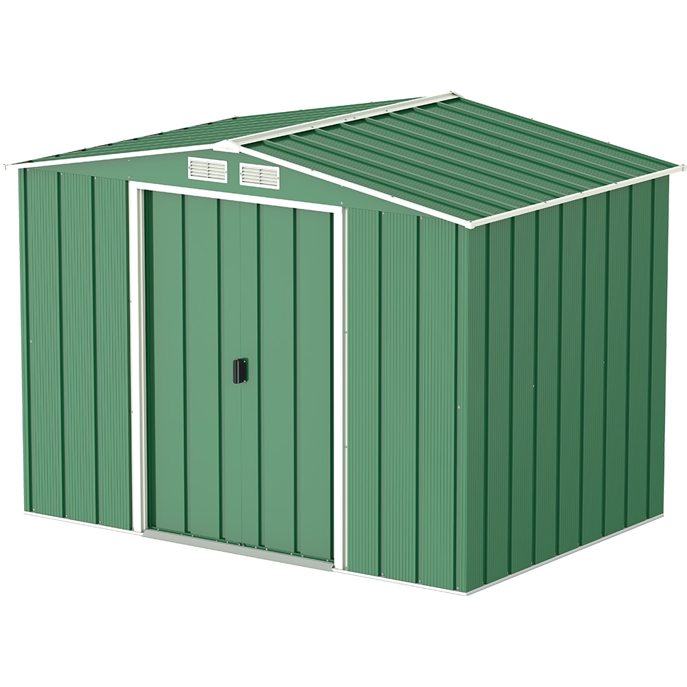 Casuta gradina DURAMAX Eco 8X6, otel, 262 x 182.2 x 191 cm, verde