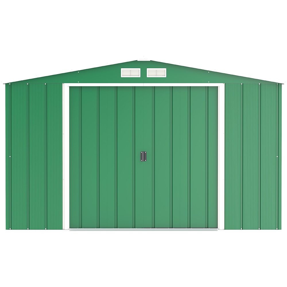 Casuta gradina DURAMAX Eco 10X10, otel, 322.1 x 302.3 x 196.1 cm, verde