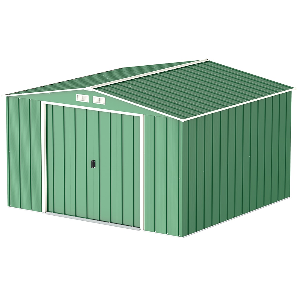 Casuta gradina DURAMAX Eco 10X10, otel, 322.1 x 302.3 x 196.1 cm, verde