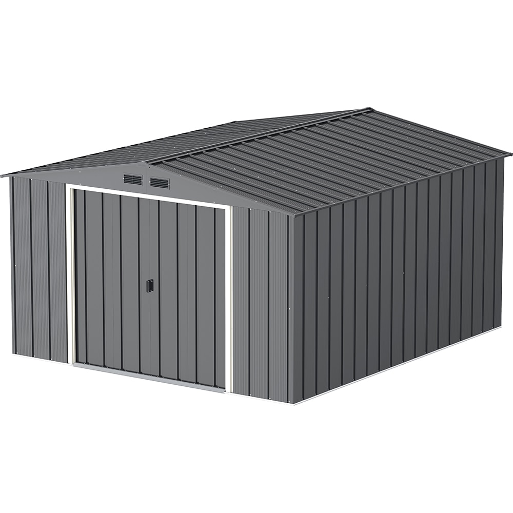 Casuta gradina DURAMAX Eco 10X12, otel, 322.1 x 362.7 x 196.1 cm, antracit