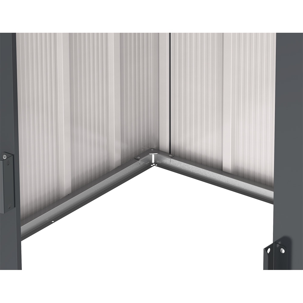 Casuta gradina DURAMAX Eco 6X6, otel, 202 x 182.2 x 180.5 cm, antracit