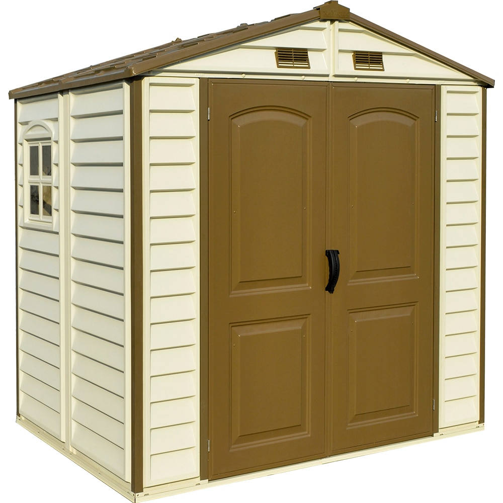 Casuta de gradina DURAMAX Store All, rasina, 245.4 x 160.7 x 222.7 cm, bej-maro deschis