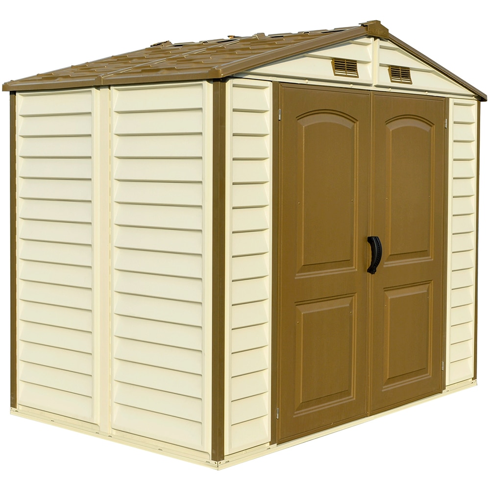 Casuta de gradina DURAMAX Store All, rasina, 245.4 x 160.7 x 222.7 cm, bej-maro deschis