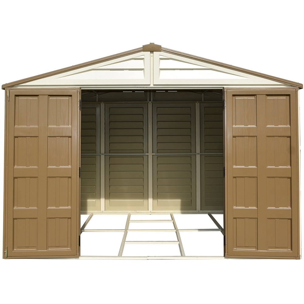 Casuta de gradina DURAMAX Woodbridge Plus, rasina, 324.8 x 318.7 x 233.2 cm, bej