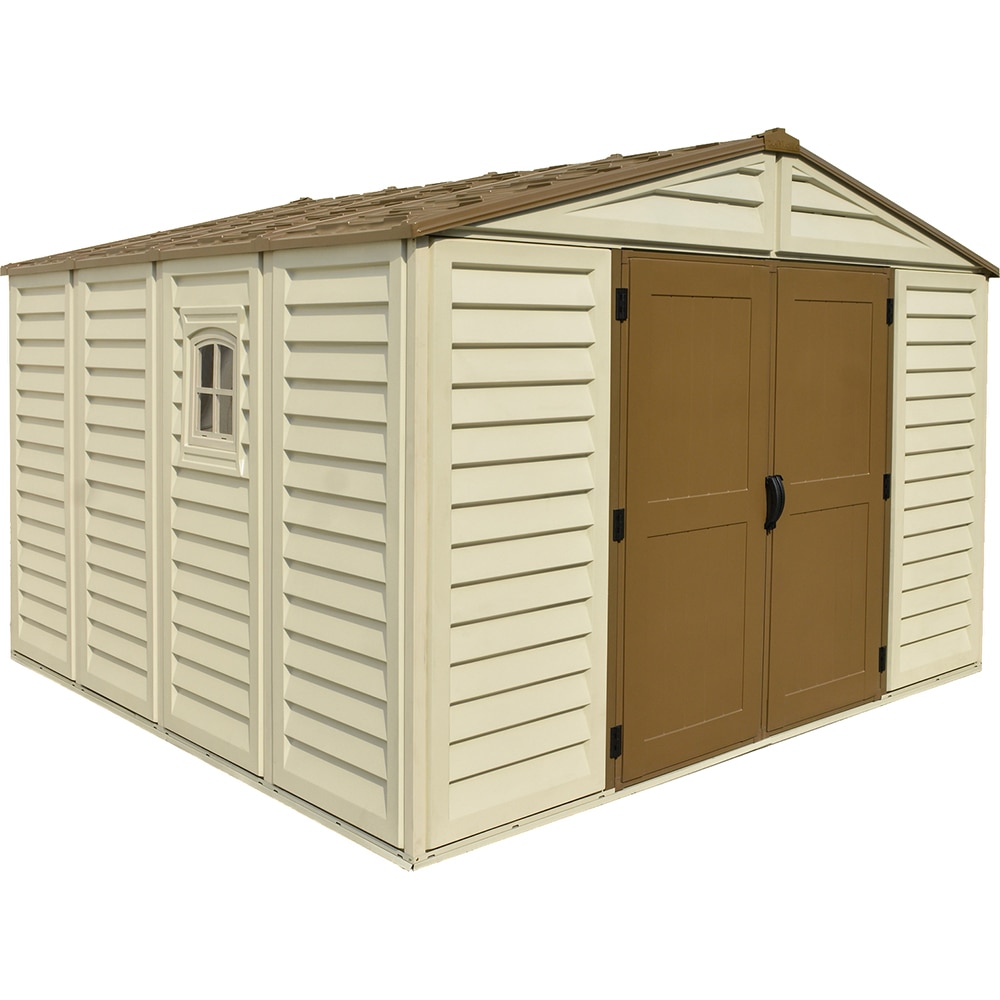 Casuta de gradina DURAMAX Woodbridge Plus, rasina, 324.8 x 318.7 x 233.2 cm, bej