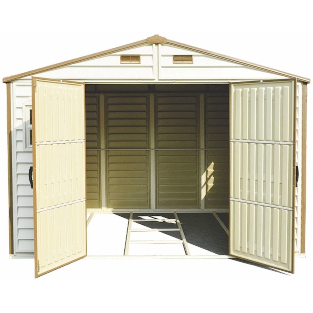 Casuta gradina DURAMAX Woodside, rasina, 324.8 x 239.7 x 233.2 cm, bej-maro deschis