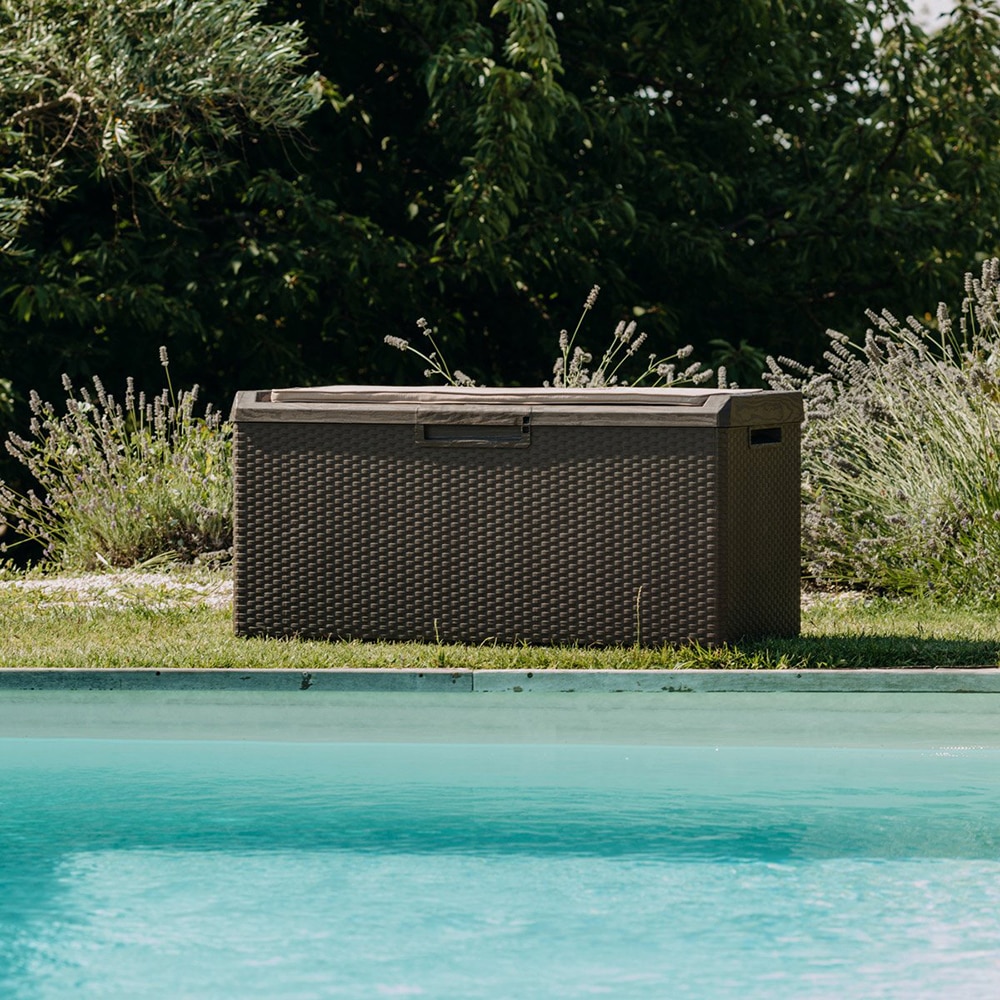 Lada depozitare gradina TOOMAX Portonovo, PP, 123.7 x 54.5 x 58.7 cm, maro