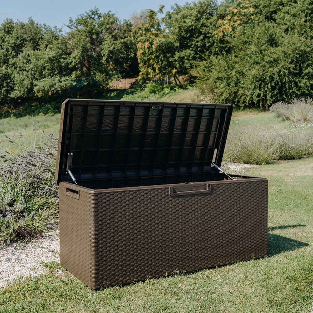 Lada depozitare gradina TOOMAX Portonovo, PP, 123.7 x 54.5 x 58.7 cm, maro