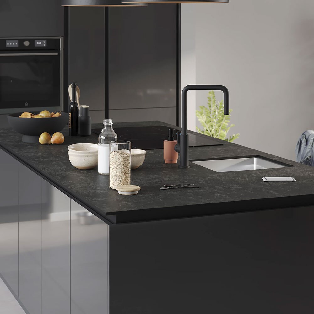 Panou lateral GoodHome Stevia&Garcinia, 57 x 135 x 1.8 cm, MDF, gri antracit