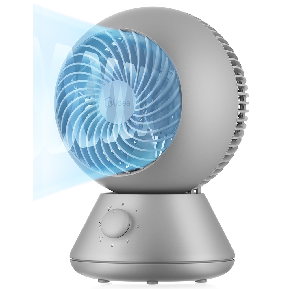 Ventilator de birou MIDEA MDF24JG, 3 trepte de viteza, 30W, gri