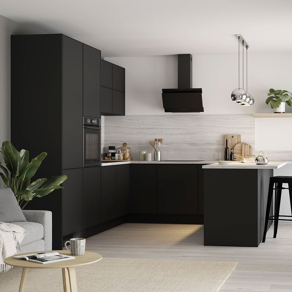 Panou aditional GOODHOME Pasilla, 61 x 90 x 1.8 cm, PAL, negru