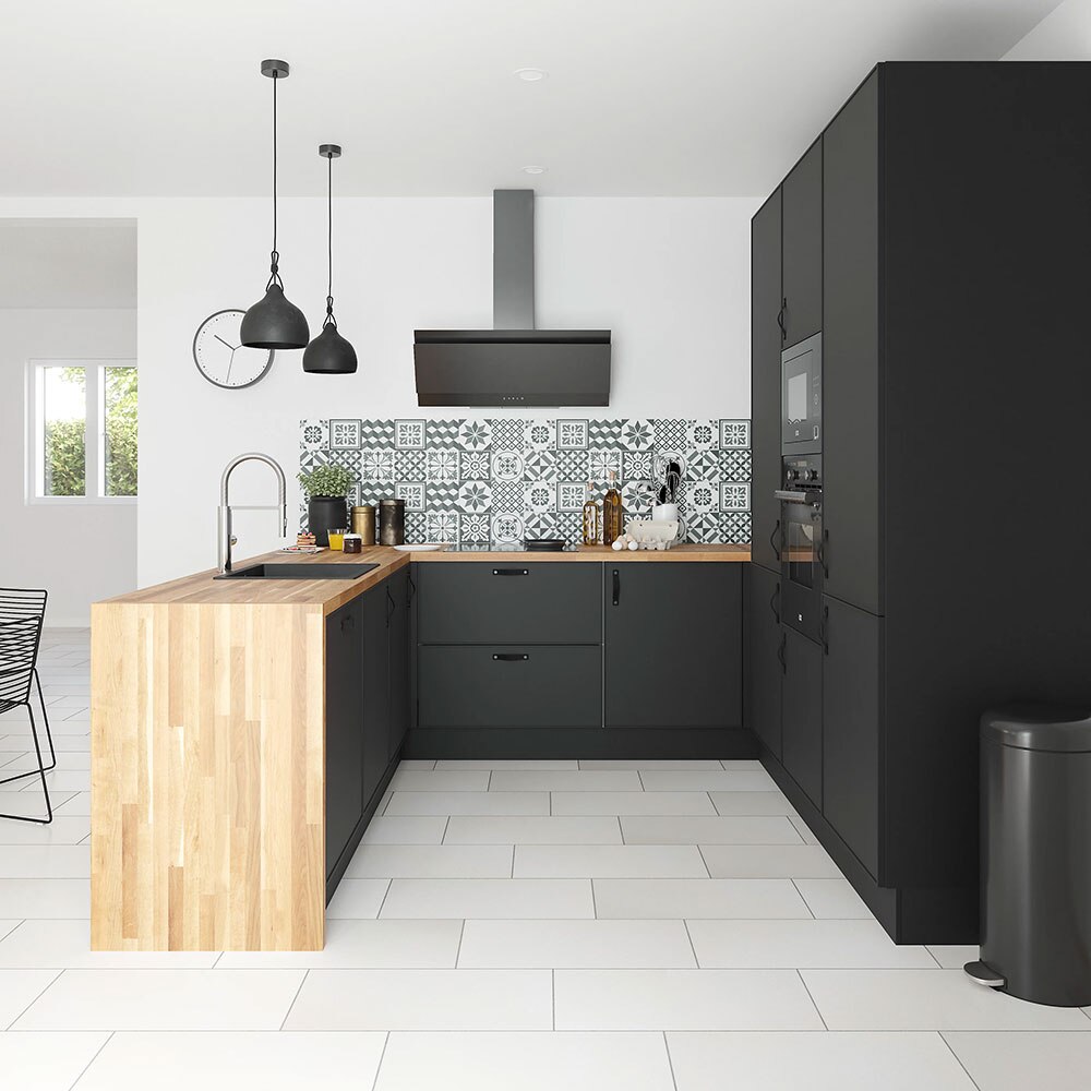 Panou aditional GOODHOME Pasilla, 61 x 90 x 1.8 cm, PAL, negru