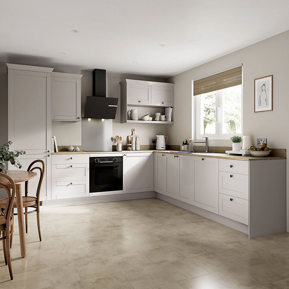 Front usa sertar GOODHOME Ashmead, PAL, 59.7 x 35.6 x 1.6 cm, gri