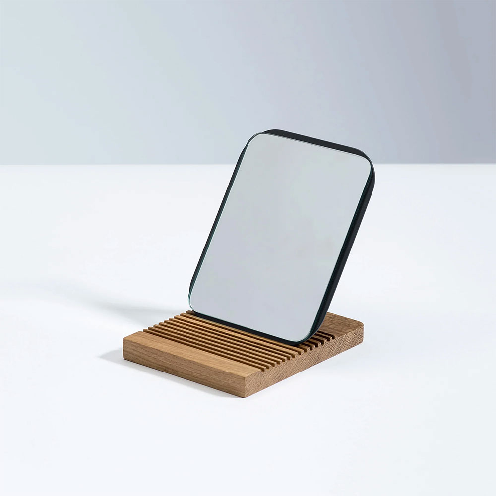 Oglinda cosmetica SPIN Mismo Utility, 15 x 13 cm, gri grfit