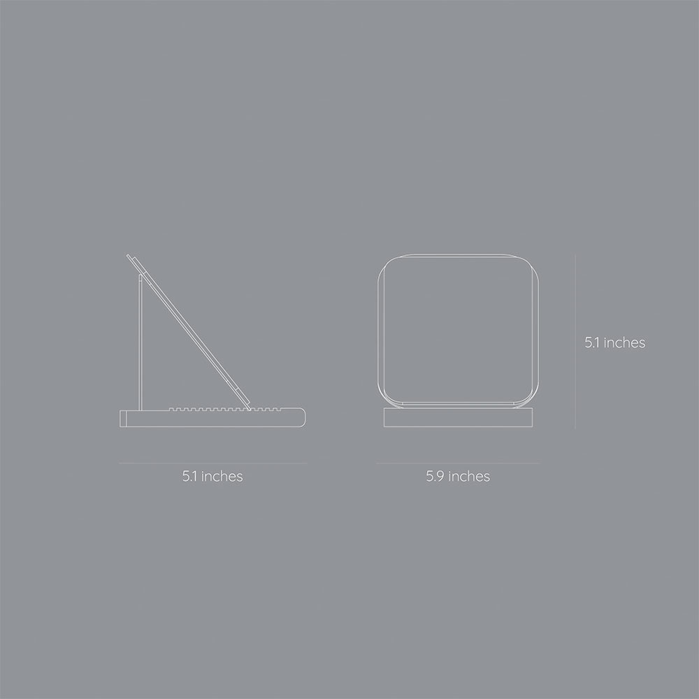 Oglinda cosmetica SPIN Mismo Utility, 15 x 13 cm, gri grfit