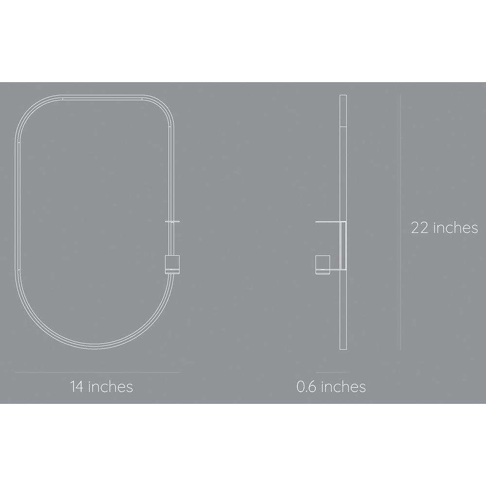 Oglinda decorativa SPIN Mismo, 35 x 55 cm, rosu