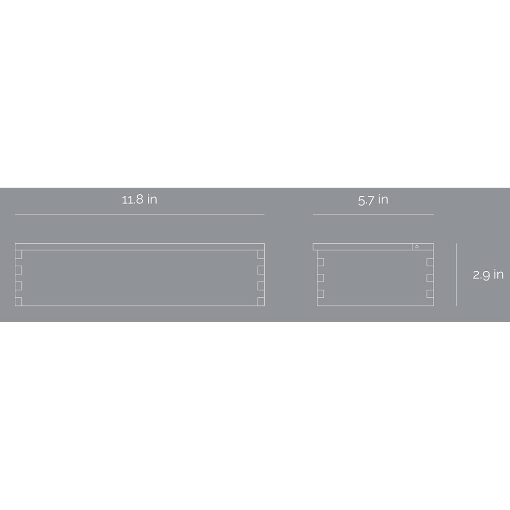 Cutie depozitare Simple L, 30 x 14.5 x 7.3 cm, maro inchis
