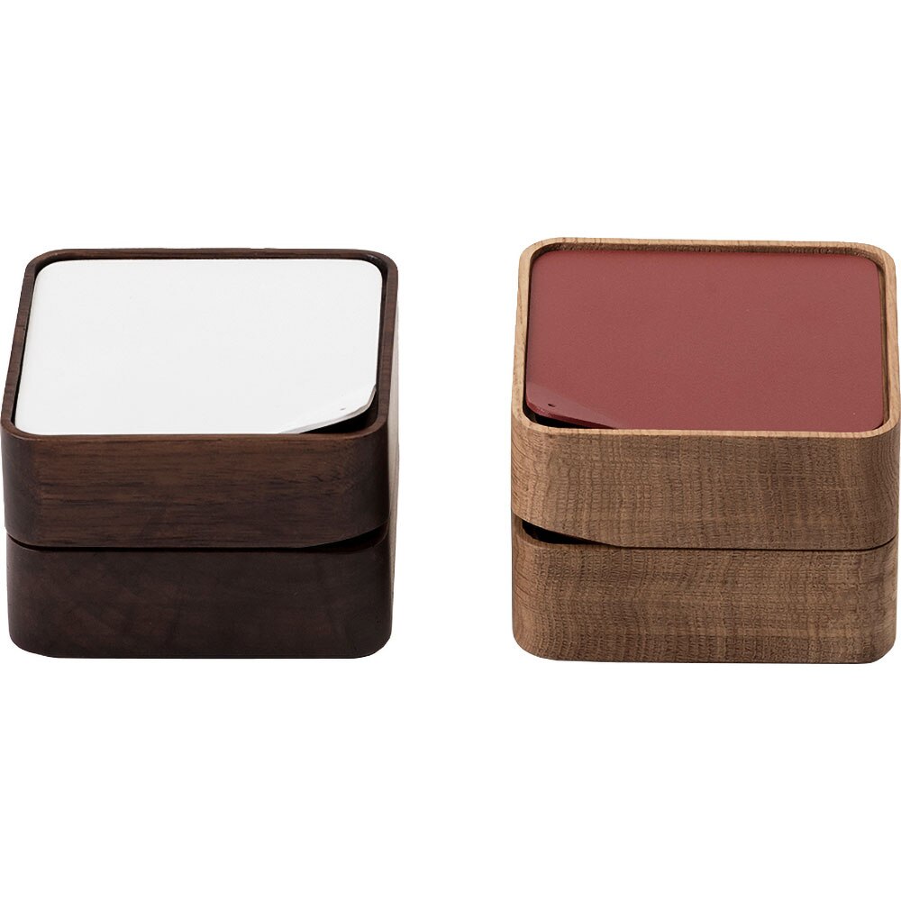 Cutie depozitare Kono, 10 x 12 x 4.6 cm, maro-rosu caramiziu