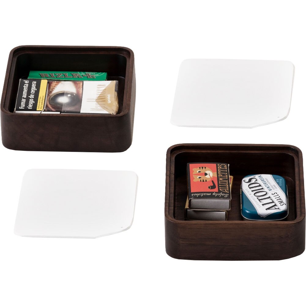 Cutie depozitare Kono, 10 x 12 x 4.6 cm, maro-alb