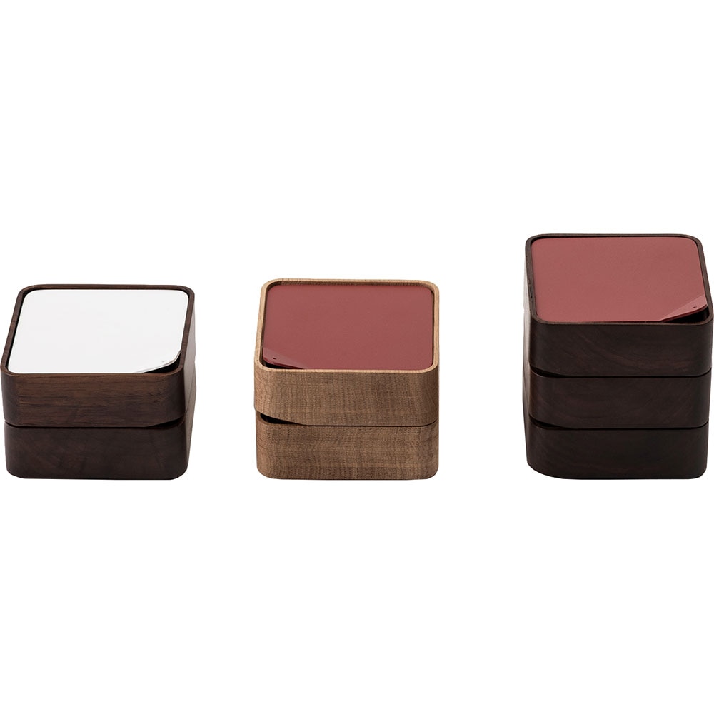 Cutie depozitare Kono, 10 x 12 x 4.6 cm, maro-alb