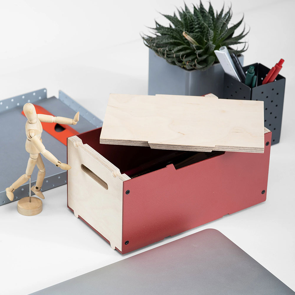 Cutie depozitare Busa, 22 x 12.4 x 10 cm, rosu