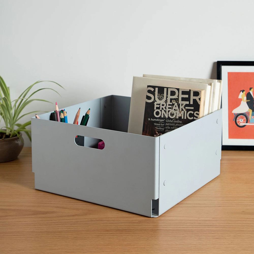 Cutie depozitare Euro Large, 30 x 30 x 14.8 cm, albastru