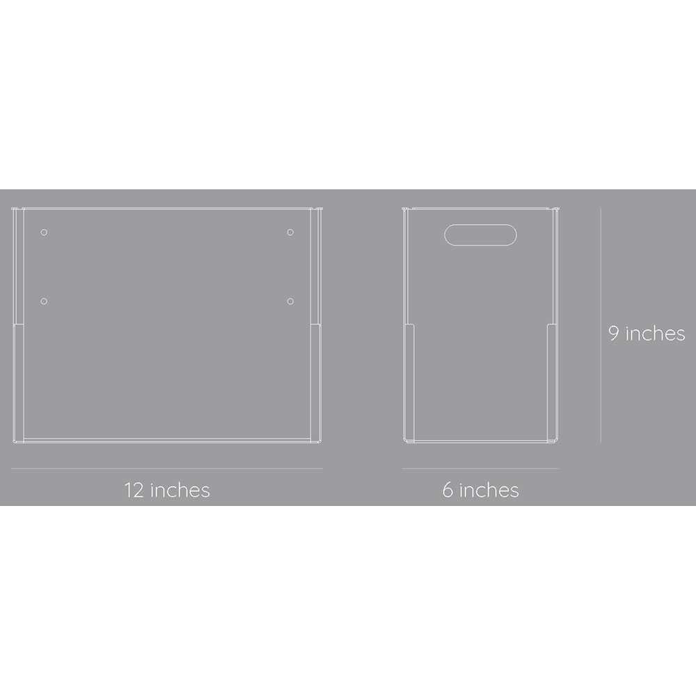 Cutie depozitare Euro Medium, 15 x 30 x 22.9 cm, gri inchis